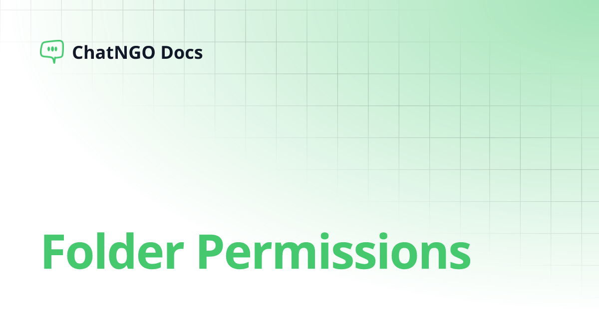 Folder permissions chatngo docs