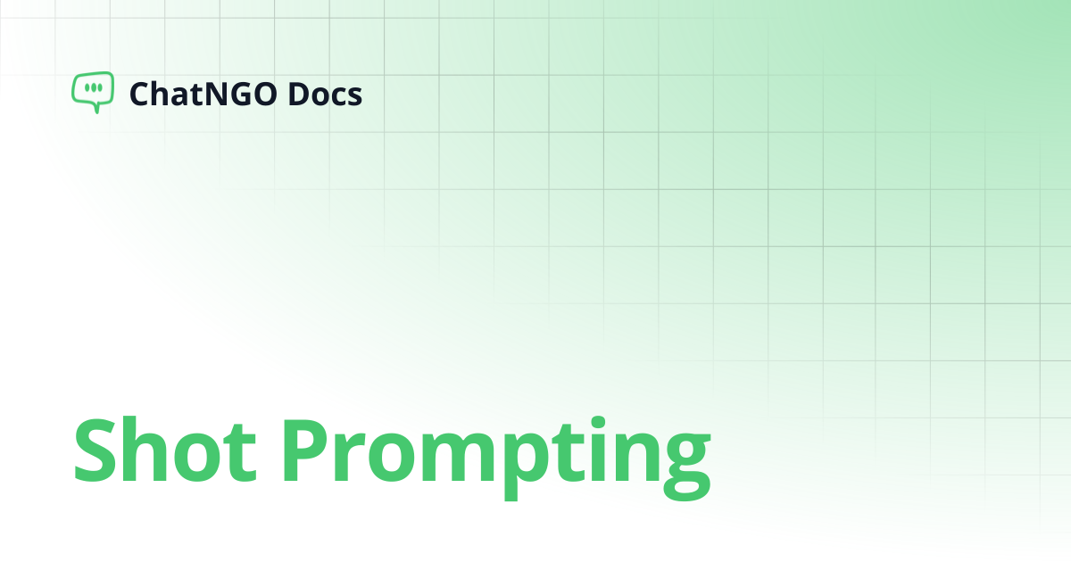 Shot Prompting | ChatNGO Docs